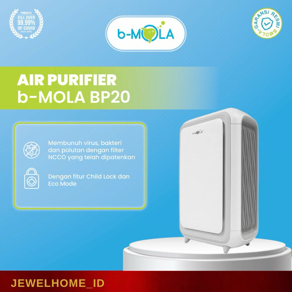 b-mola BP20 Air Purifier with NCCO HEPA H13 Medical Grade Penyaring Udara