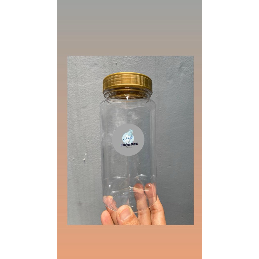 isi 30pcs toples hexagonal slim 500ml tutup gold | toples bawang | toples kentang mustofa | toples p