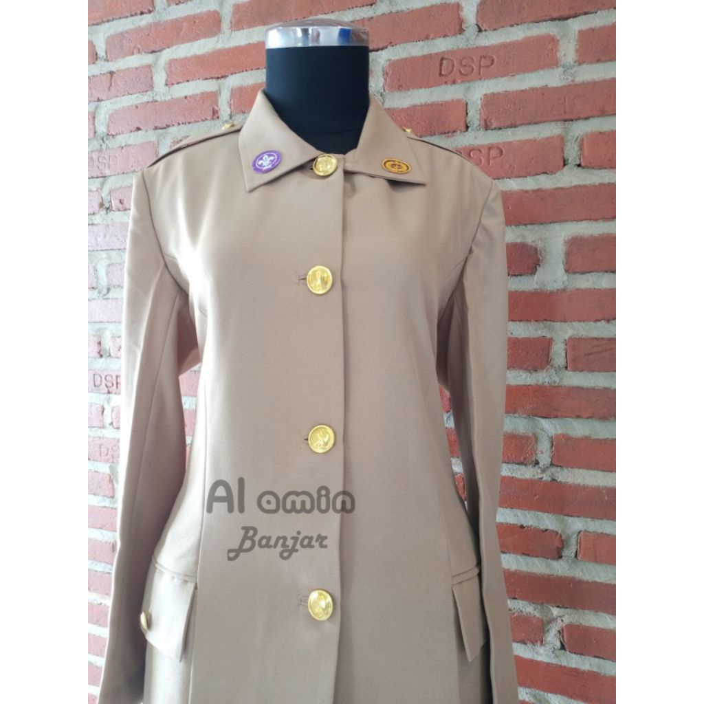 Baju seragam pramuka PDU Putri bahan Rapilo