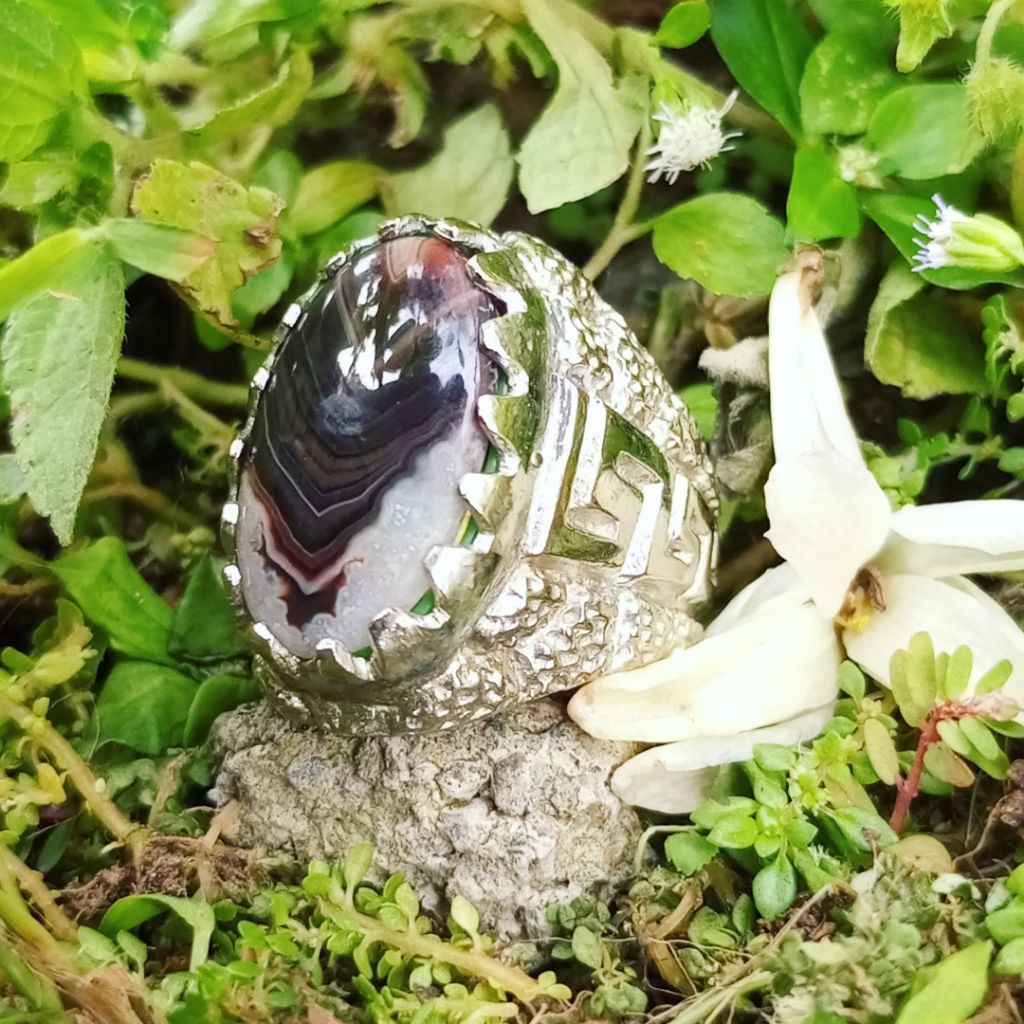 Cincin Pria / Cincin Batu Akik Natural (Asli) Yaman Wulung Junder (Junjung Derajat)(COD) Dim Kantora