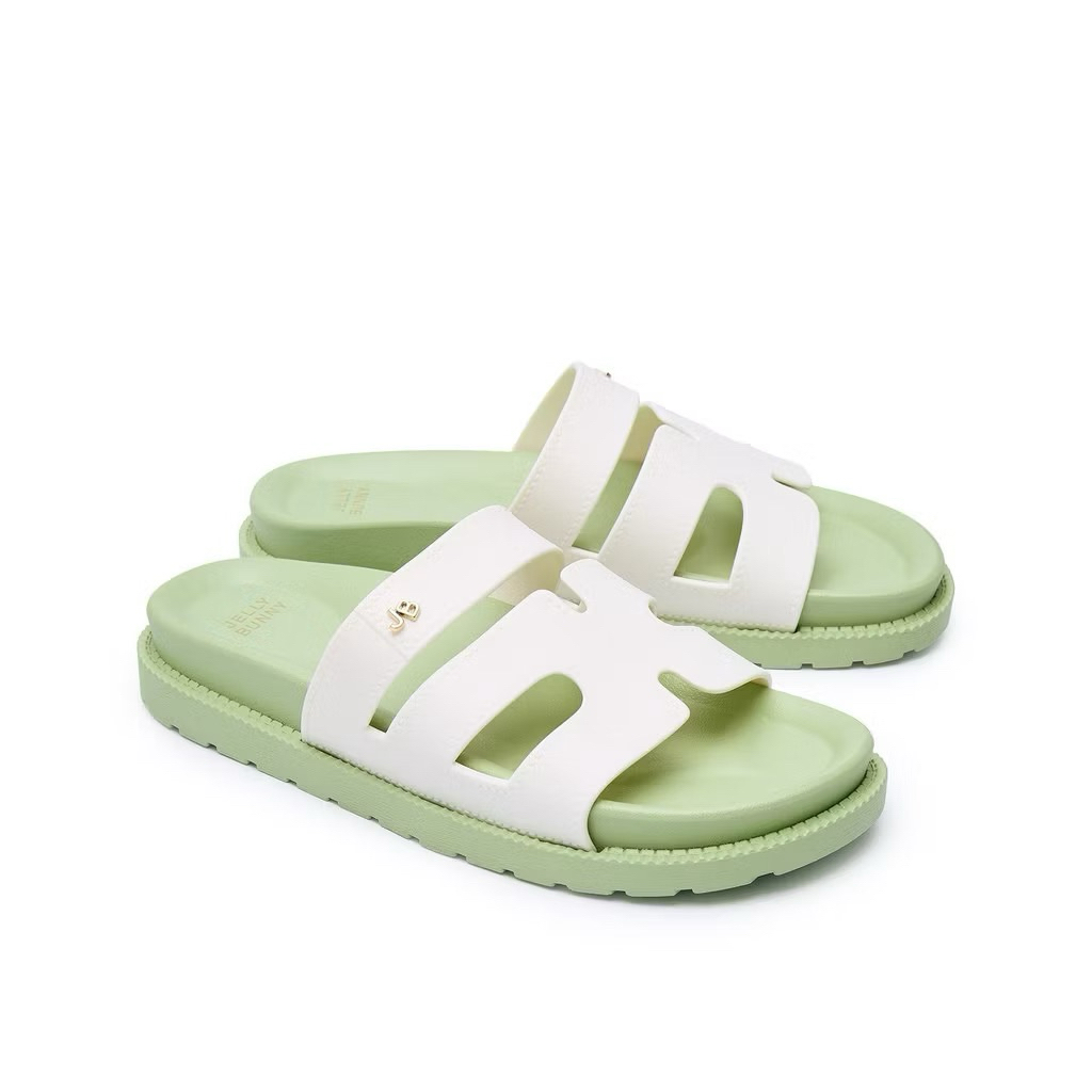 Jelly Bunny - Sena Plain Light Green - Sendal Jelly Bunny Original