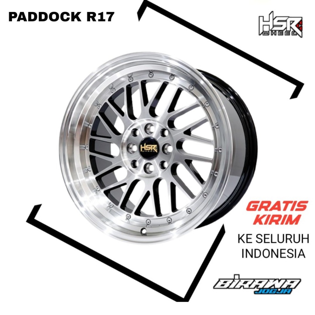 PELEK CELONG RING 17 MODEL BBS RING 17 VELG HSR PADDOCK R17 H5X100 5X114 BISA UNTUK CIVIC, ALTIS DLL