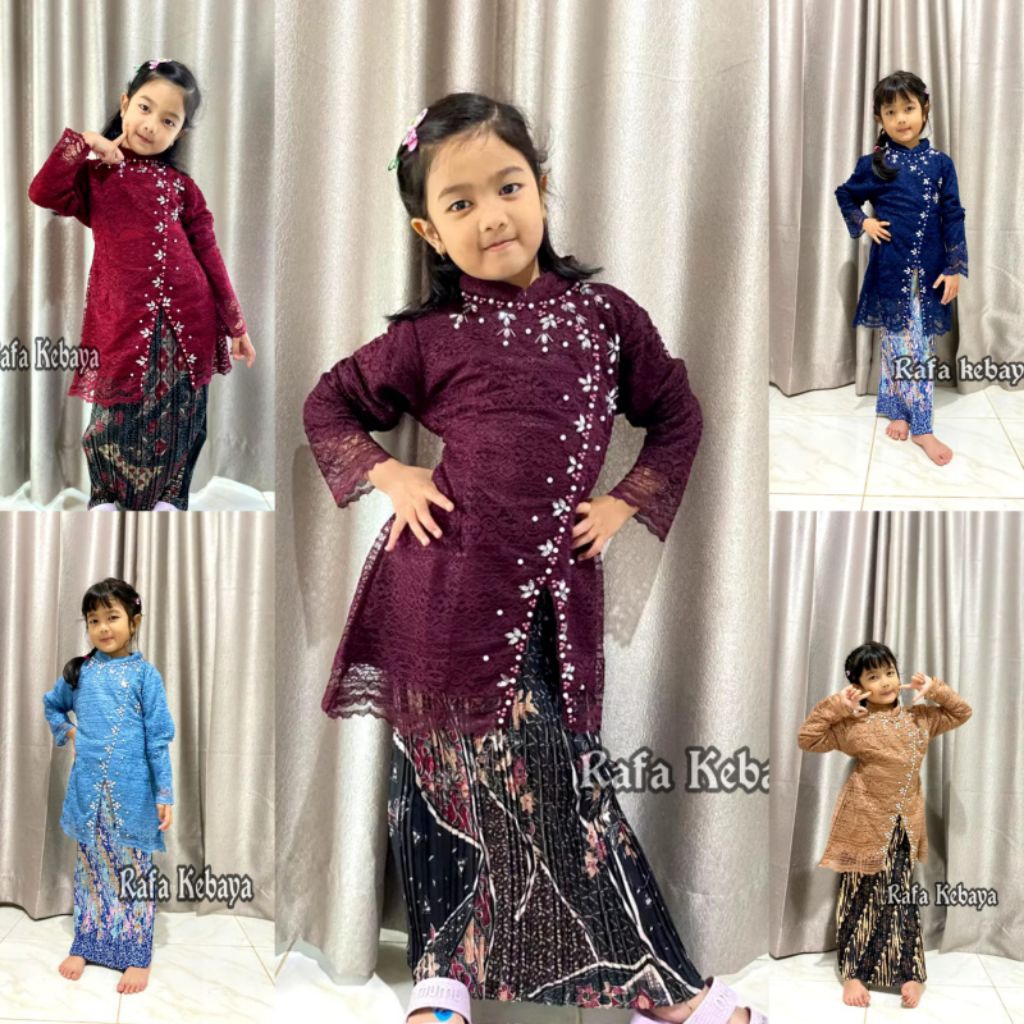 Kebaya Anak Brokat Janggan/ Kebaya Anak Modern