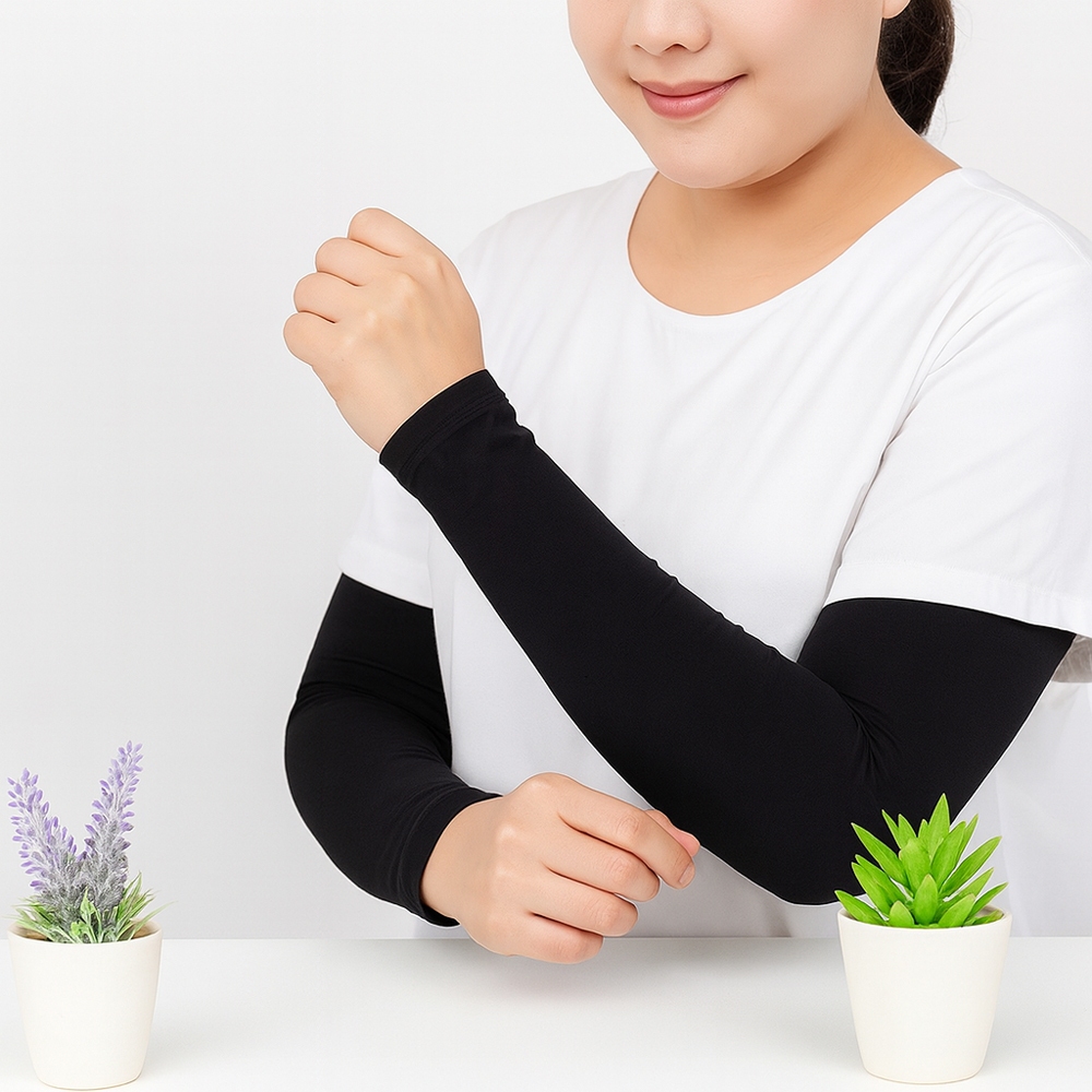 Manset Tangan Handsock Panjang Adem Anti Panas Wanita Muslimah Syari Lengan Pelindung UV
