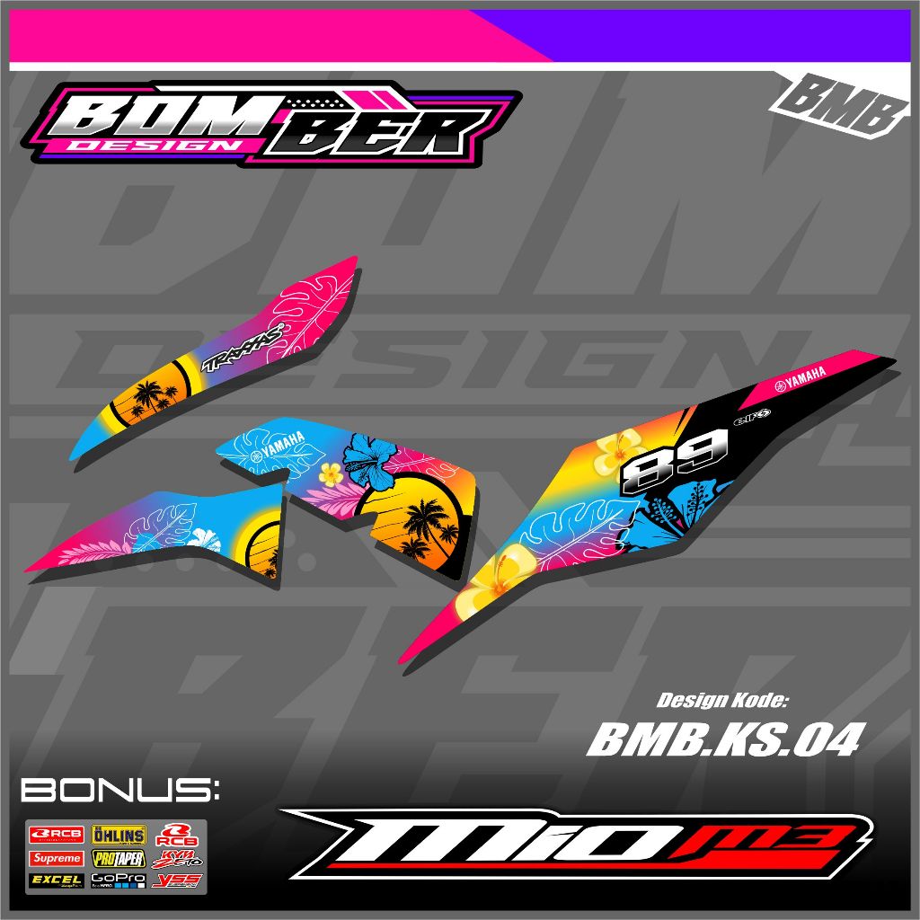 STIKER STRIPING YAMAHA MIO M3 MIO Z MIO 125 KUALITAS ORIGINAL SEMI FULLBody BMB.04