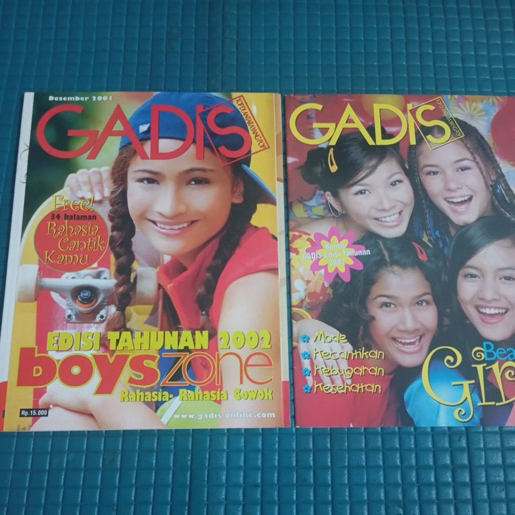 Majalah Gadis EDISI TAHUNAN 2002 BOYS ZONE / Sampul SARAH AMANDA / Lengkap Bonus
