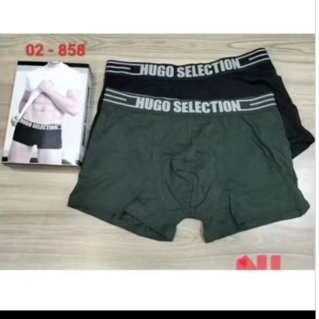 2 pcs boxer hugo pria per kotak