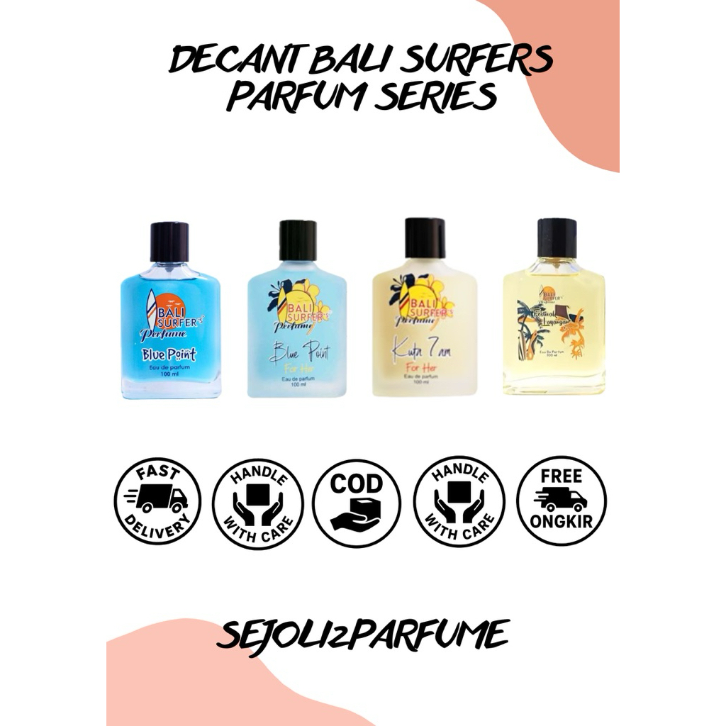 Decant Parfume Bali Surfers Perfume 100% Original | BSP Blue Point | BSP Blue Point for Her | BSP Ku