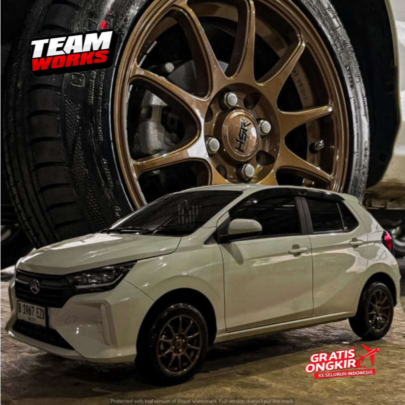 VELG MOBIL HSR INDY RING 16 LEBAR 7 ET42 COCOK BUAT ALYA XENIA JAZZ VELK RING 16 COFFEE BRONZE