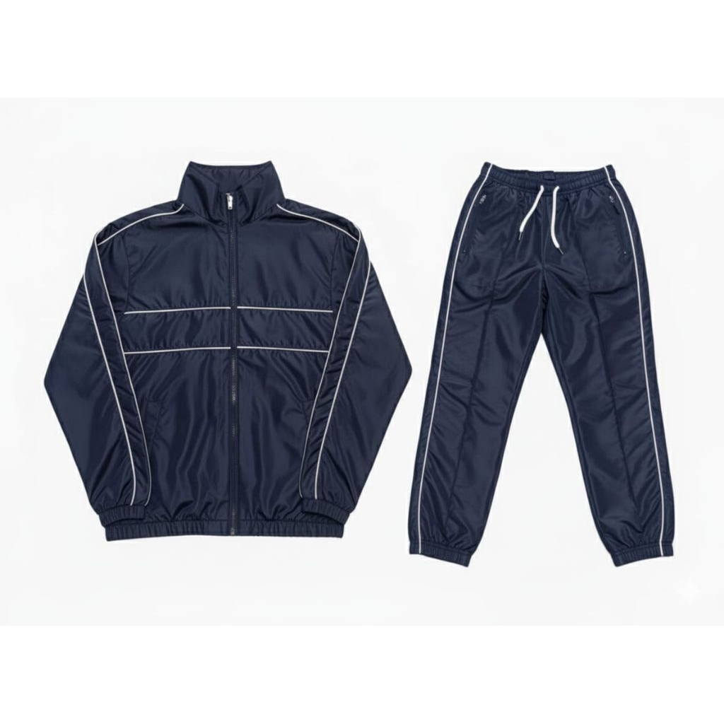 setelan jaket training parasut & celana || setelan jaket & celana sport windproof Pria Wanita || set