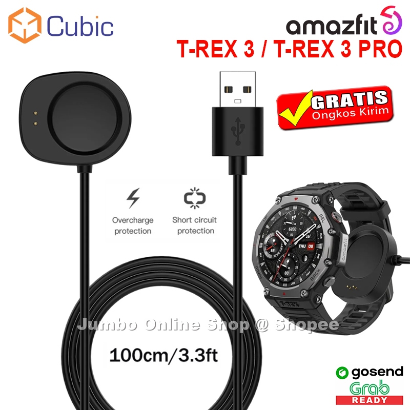Dock Charger USB Cable Amazfit T-Rex 3 - T-REX 3 PRO - TREX 3 - TREX 3 PRO - Kabel Cas Magnetic
