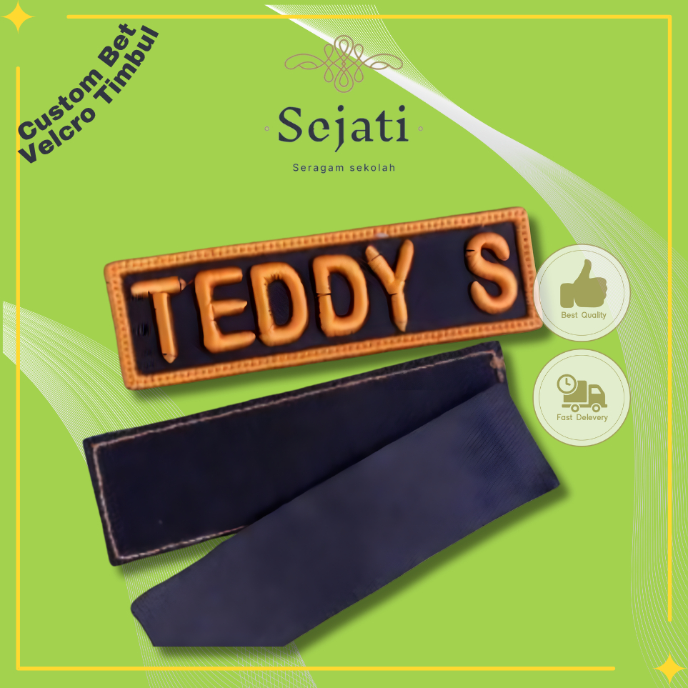 Seragam Sejati Collection - Bordir Nama Timbul Velcro Custom Bed / Bet / Bedge Bordir