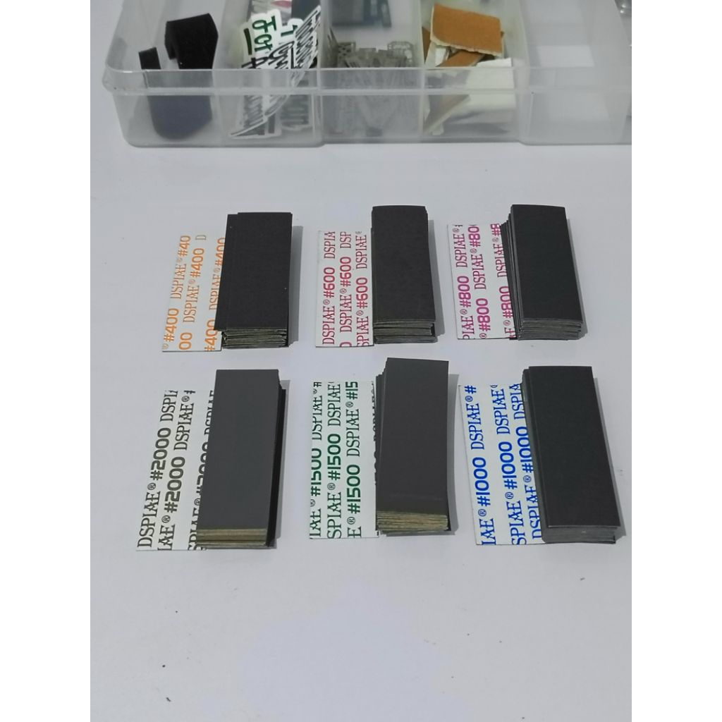 DSPIAE Amplas Tempel Pre-Cut Adhesive Sandpaper 400 600 800 1000 1500 2000 reusable anti air origina