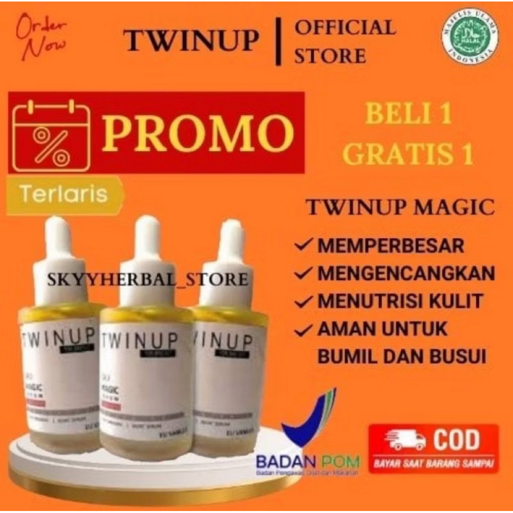 TWINUP SERUM - Paket Pembesar Payudara100Ampuh Permanen Pengencang Serum Pembesar Payudara Permanen 
