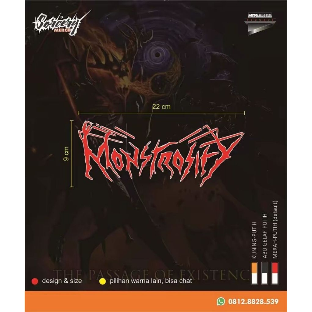 MONSTROSITY logo cutting sticker (2 warna)