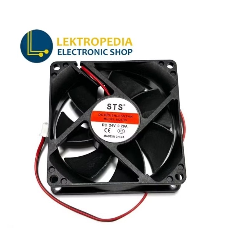 Fan DC 24V 8cm Kipas Cooling 8 cm 24 V Volt 24Volt 8x8 Pendingin