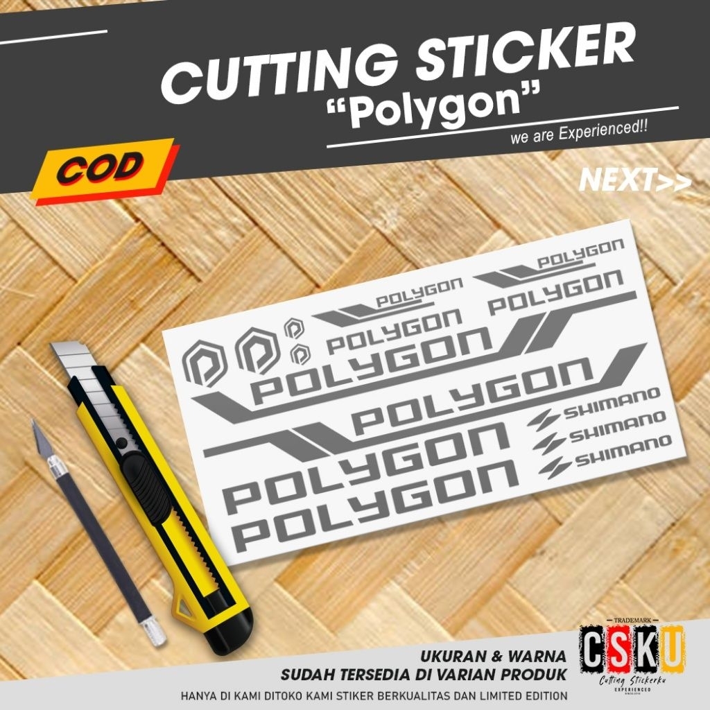 Stiker cutting sepeda Polygon