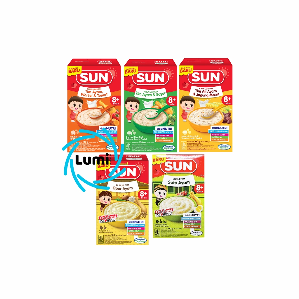 SUN BUBUR TIM INSTAN 8+ 100GR