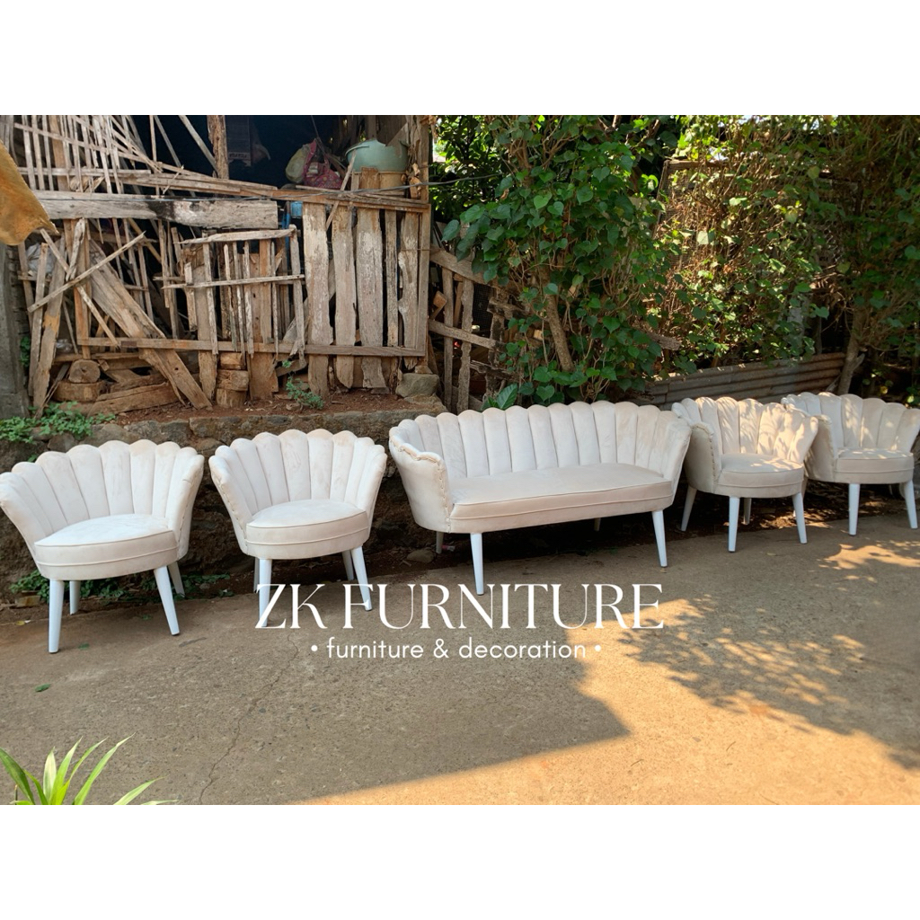Kursi kerang / Kursi kerang lesti / Sofa kerang / Kursi pelaminan / Sofa kerang pelaminan / Kursi so