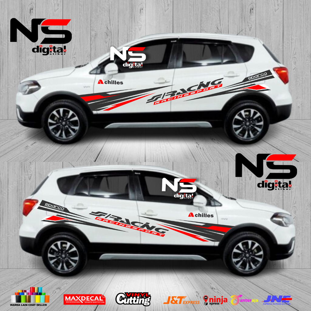 sticker stiker mobil suzuki SX4cutting sticker list mobil suzuki SX4 custom text