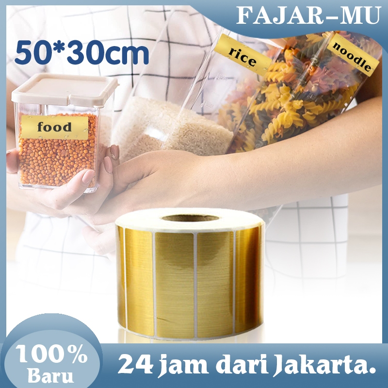 1000Pcs Printer Label Sticker / Label Barcode Emas Tahan Air / Label Thermal / Label Barcode