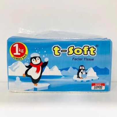 TISU JUMBO T-SOFT FACIAL 1000G/1KG / Tisu wajah T-SOFT 1000 SHEET-tisu wajah halus murah meriah