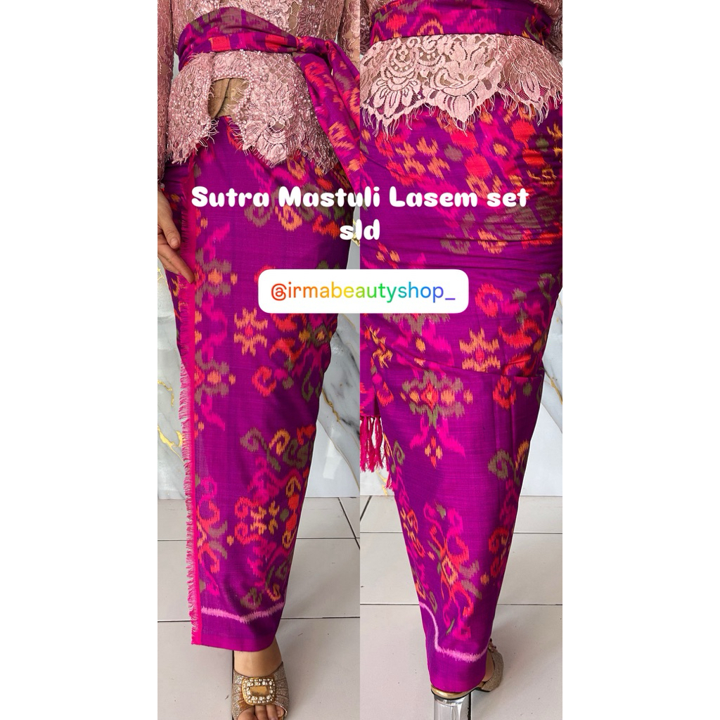 Ready Stok Sutra Mastuli Lasem Set Selendang