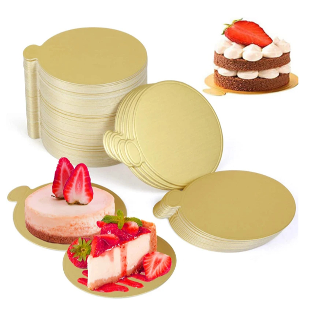 JMC Alas Kue Mini Cake Bulat Tatakan Donat Kue Mini Slice Cake Papan Emas Murah Medan