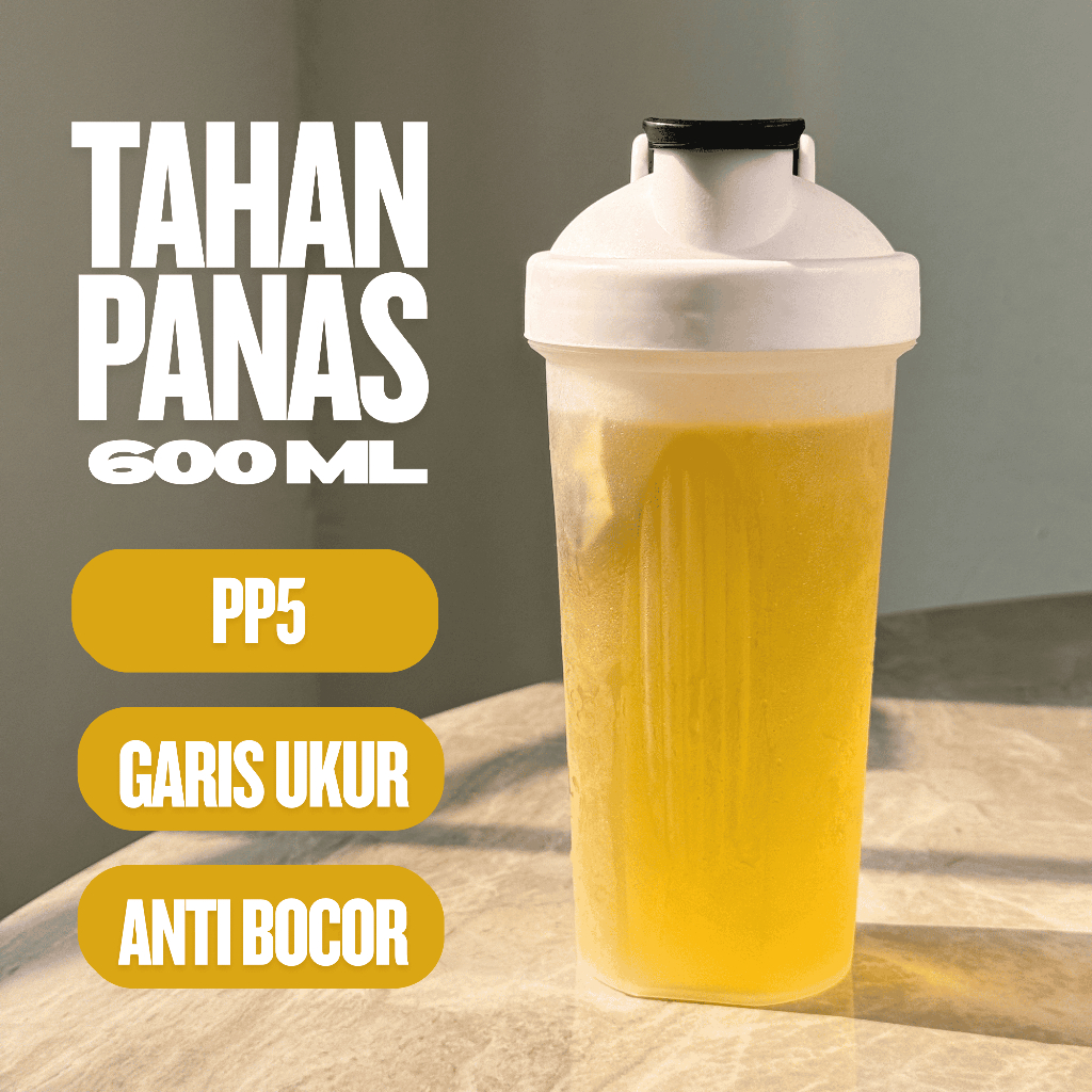 Botol minum 600ml sport shaker gym Tumbler polos shaker/ polos bola