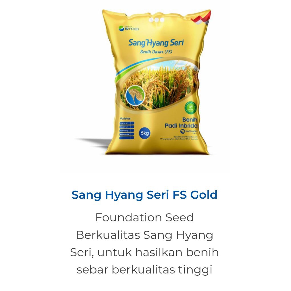 benih padi label putih FS