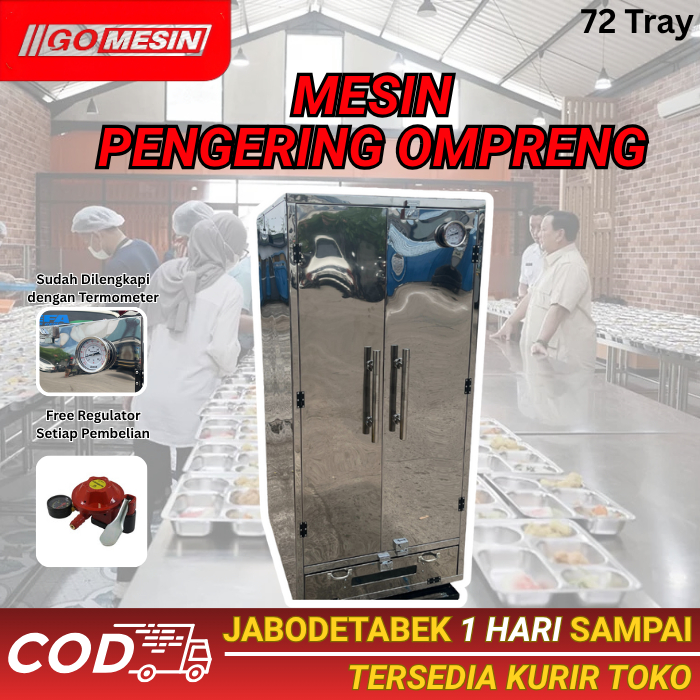 Mesin Pengering Ompreng 72 Tray [sudah termasuk peti kayu]