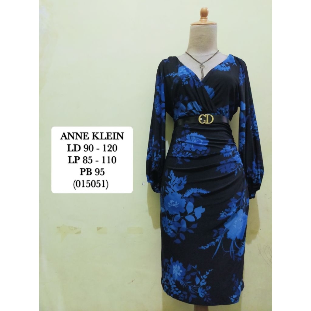 Dress ANNE KLEIN Ungu Bunga2
