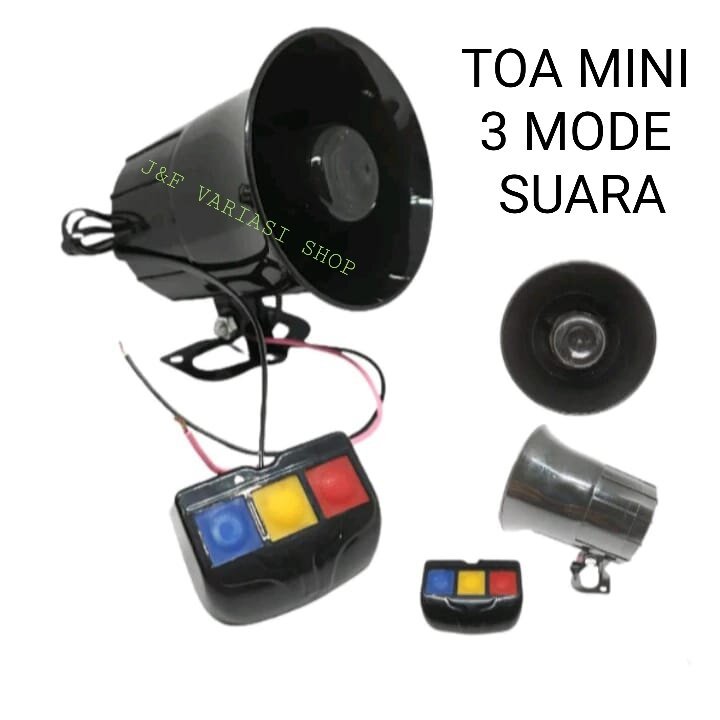 Toa Mini Speaker Mini Klakson Motor 3 Mode Suara
