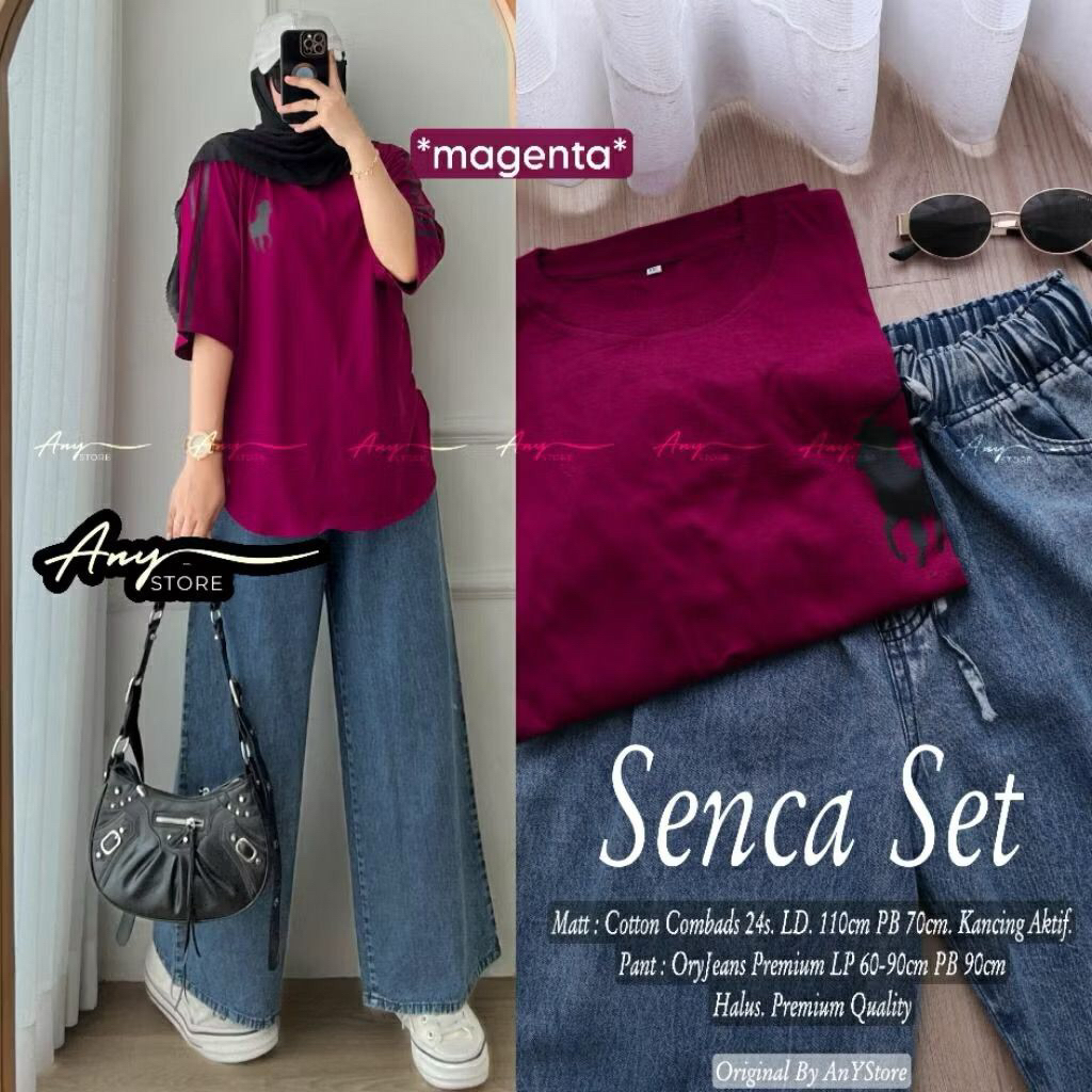 Tamara set jeans kaos Combed