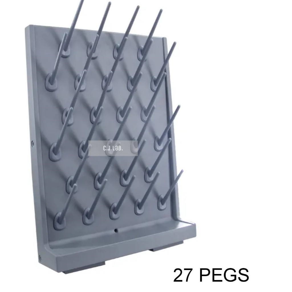 Laboratorium Drying Rack 27 Pegs-Rak Pengering Alat Laboratorium
