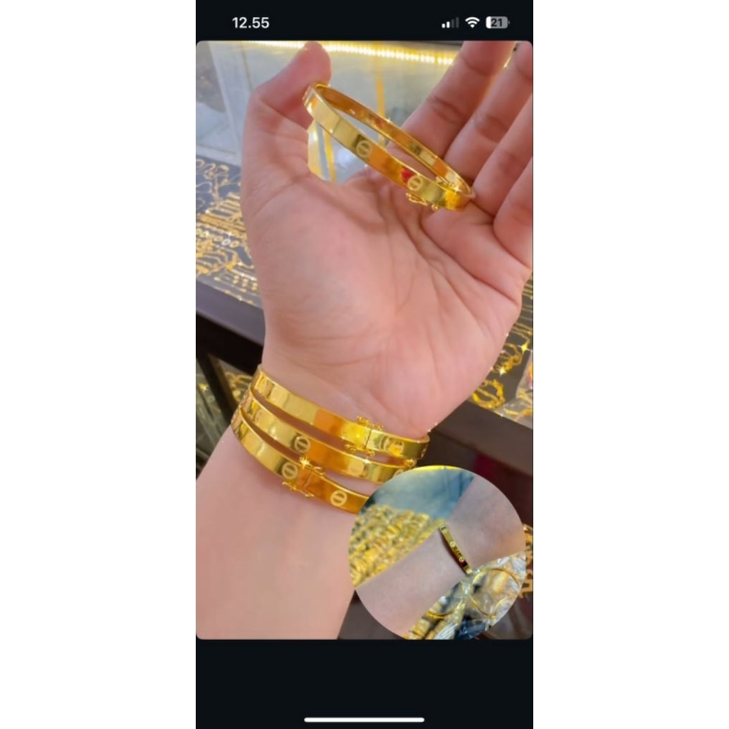 Cartier Embos lapis emas