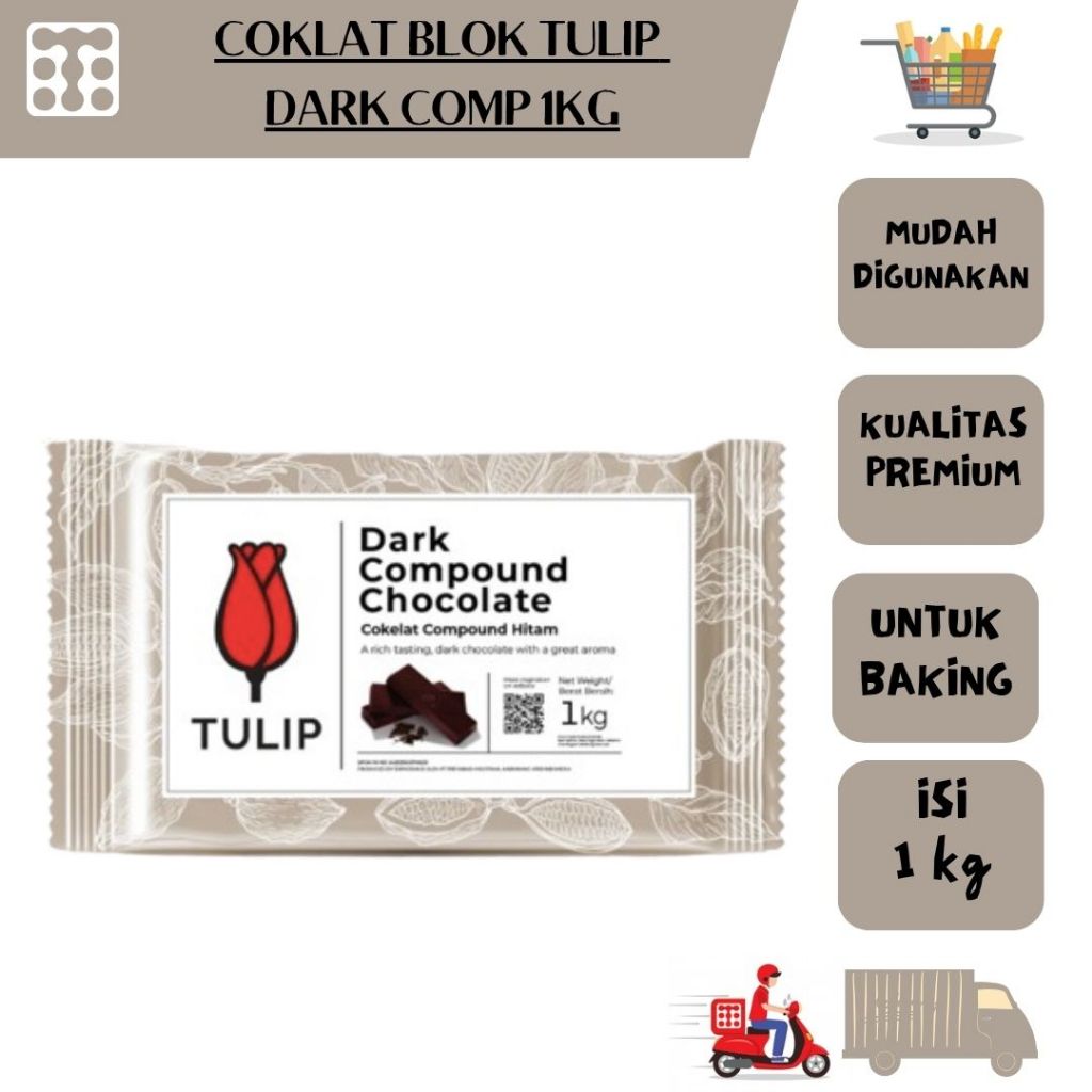 Coklat Blok Tulip Dark Compound 1Kg
