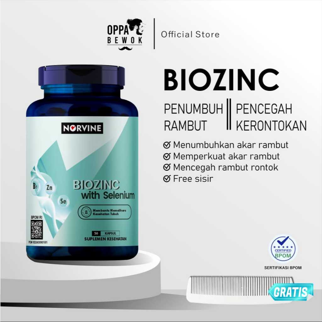 NORVINE - Biotin Zinc Suplemen Vitamin Rambut