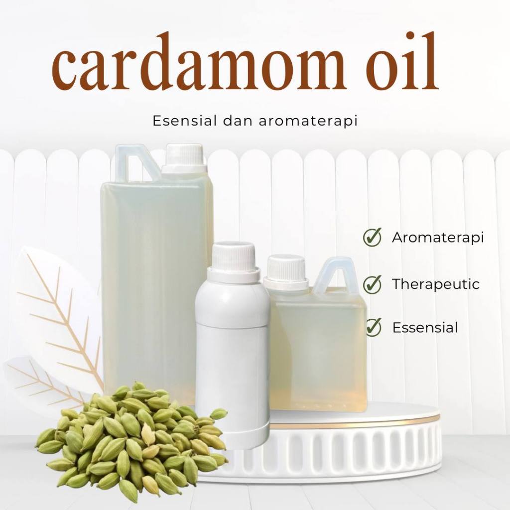 250ml-1liter Minyak atsiri kapulaga / Cardamom oil essensial grade aromatherapy