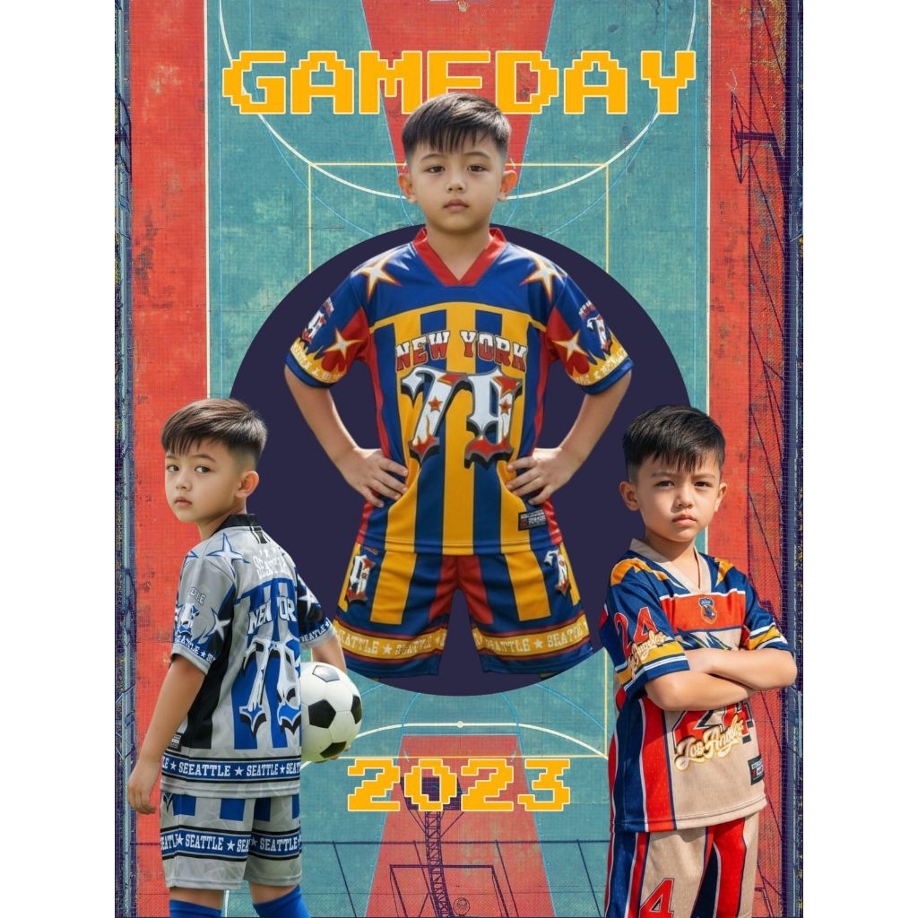 JV - SETELAN BASKET ANAK BAJU BASKET ANAK LAKI-LAKI 2-9 TAHUN / BAJU BASKET ANAK PEREMPUAN PADEL RUG