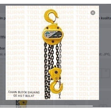 SHUANG GE 3-TON 2-METER Chain Block Original