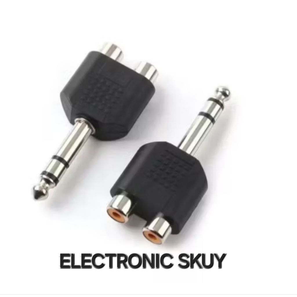JACK AKAI STEREO TO 2 RCA - JACK CONVERTER AKAI 2 RCA - PLASTIK