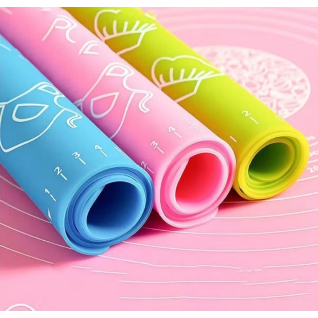 Alas Adonan Silikon/Rolpin Kayu/Alas Adonan Kue/Alat Gilingan Adonan kue