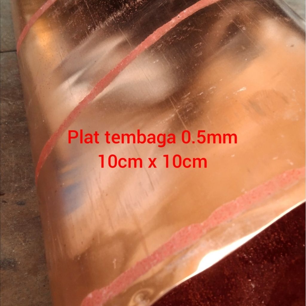 plat tembaga 0.5mm x 10cm x10cm