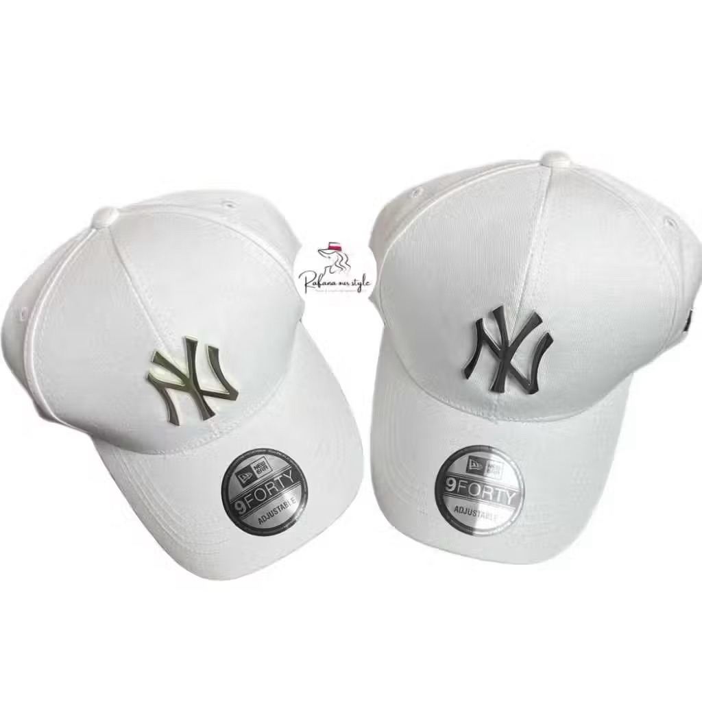 Topi Baseball putih NY besi metal badge casual premium Yanzstore.125