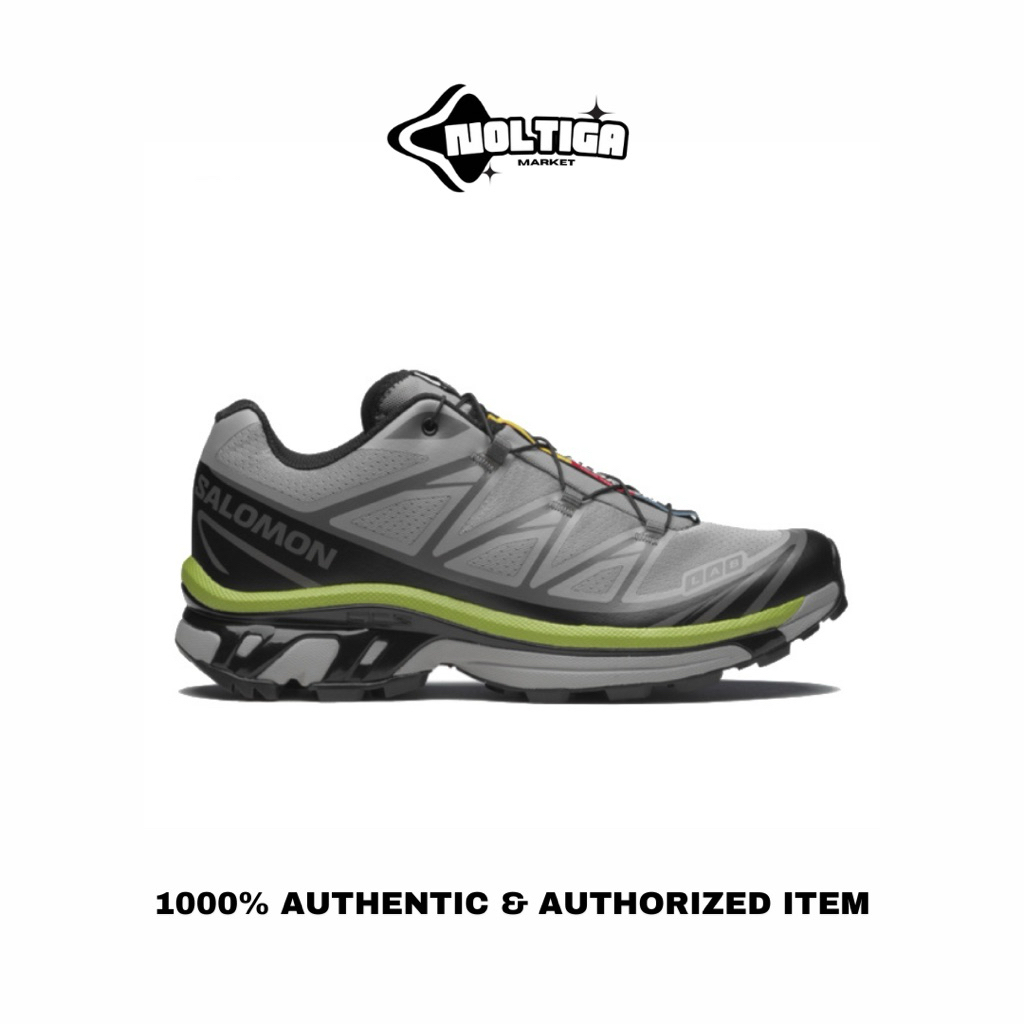 Salomon Shoes XT-6 Aloy Black Dark Citron - 100% Original Resmi
