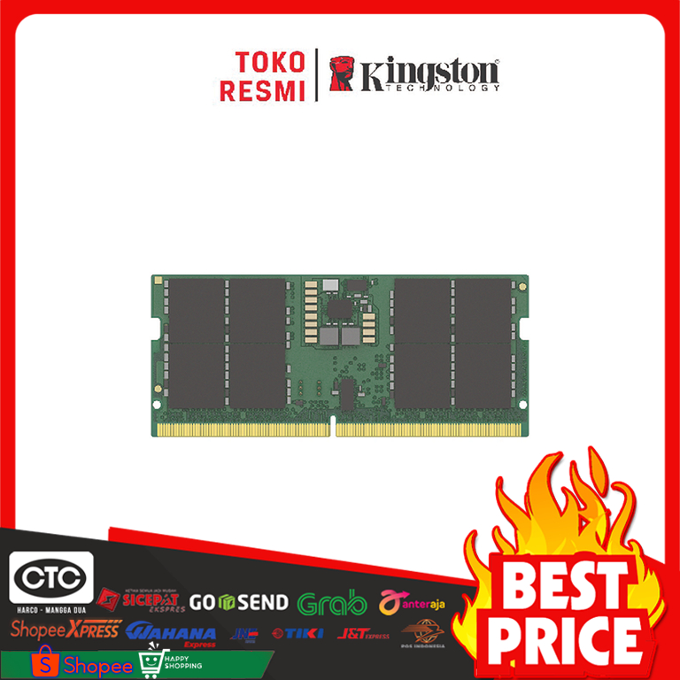 RAM Kingston KVR SODIMM DDR5 5600MHz 32GB CL46 Non-ECC 2Rx8 - MEMORY LAPTOP - KVR56S46BD8-32