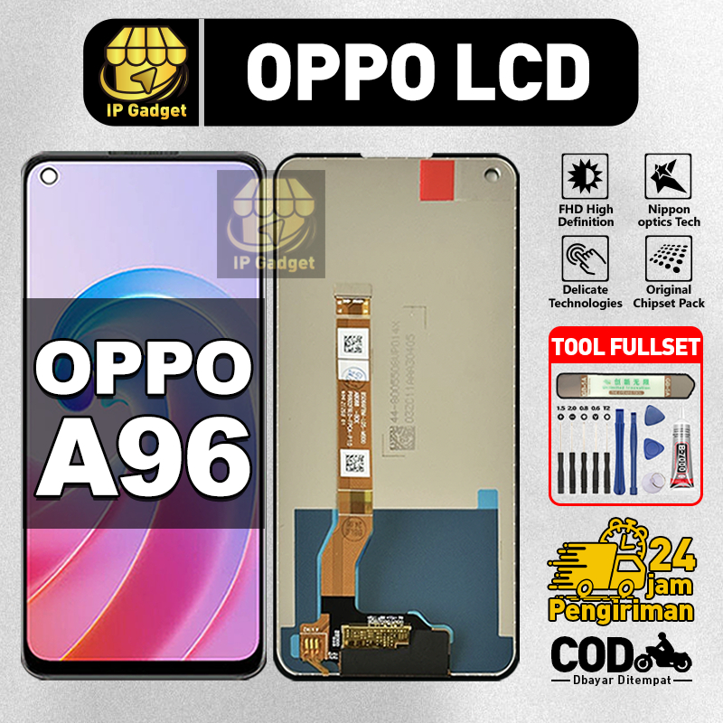 ORI FOR LCD OPPO A96 Fullset Original LCD HP OPPO A96 Asli Touchscreen Layar Sentuh HP COD