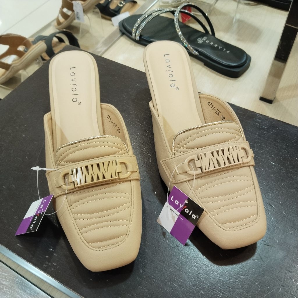 LAVIOLA‼️ sandal selop wanita hak 6cm comfort