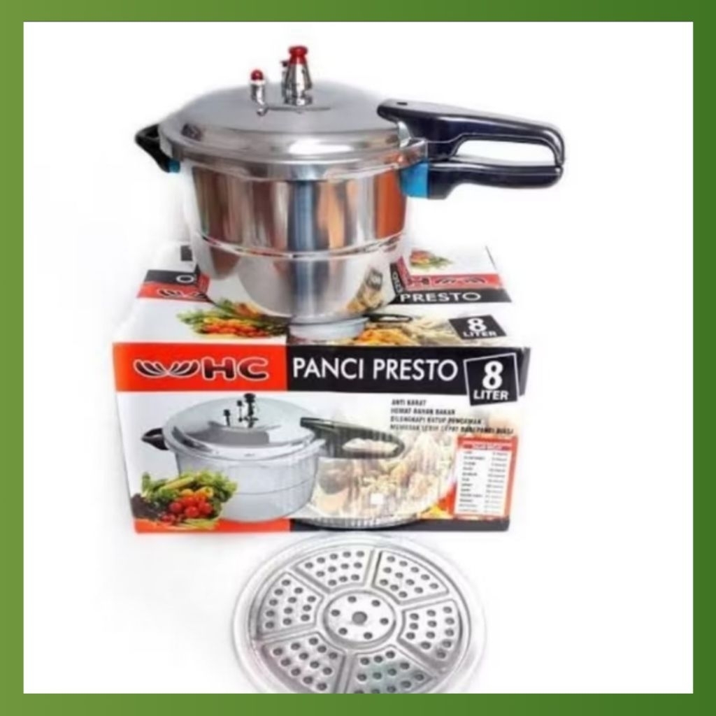 panci presto 8 Liter HC / Panci Presto 8ltr+Steamer HC / Panci Presto 8 Liter